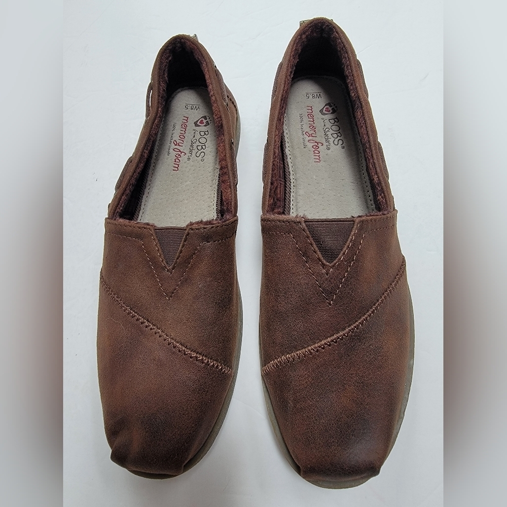 Bobs By Skechers Memory Foam Brown Casual Shoes Size 8.5 NWOT